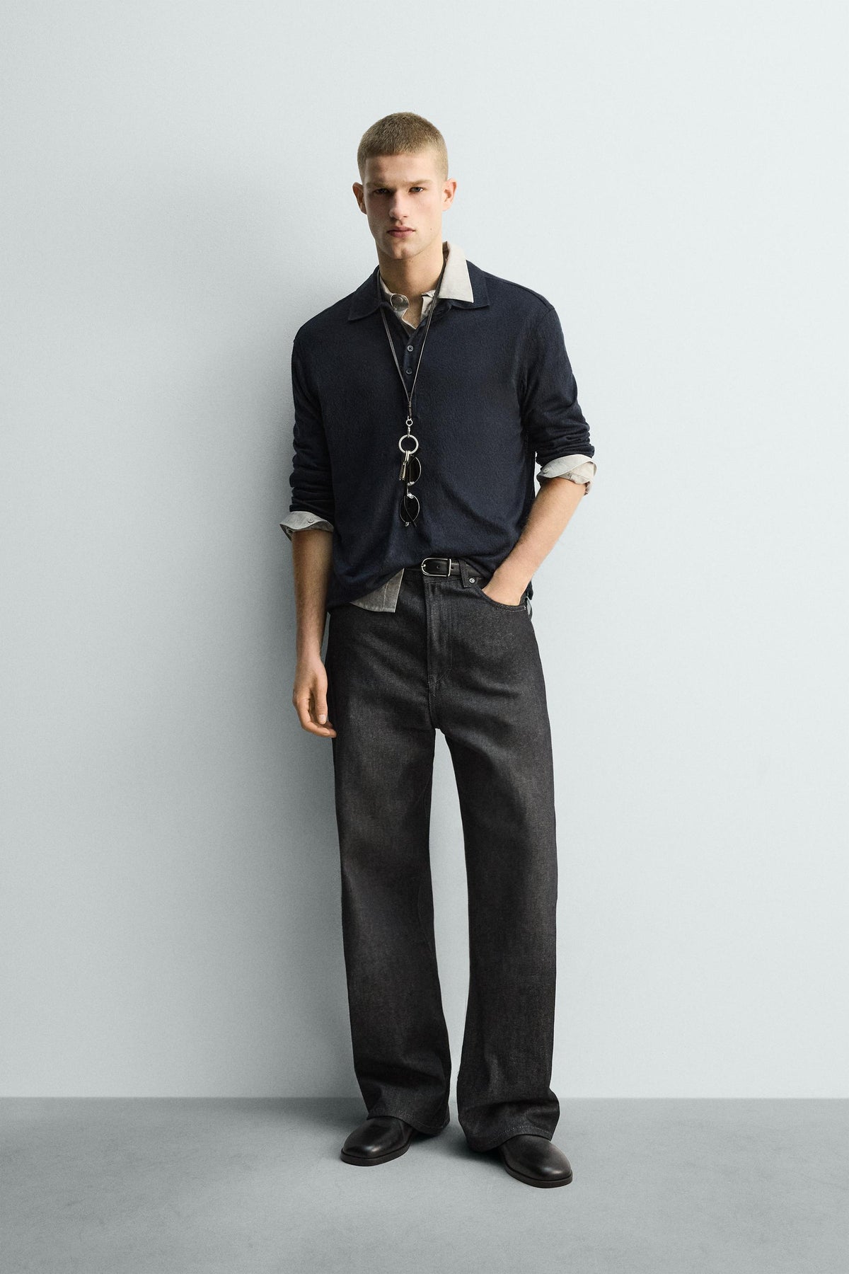 TEXTURED POLO SHIRT - Image 1