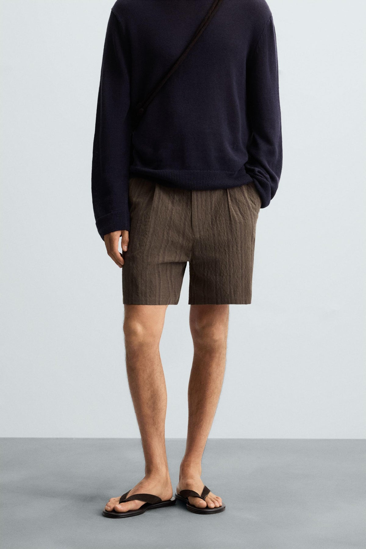 STRIPED REGULAR FIT BERMUDA SHORTS - Image 2