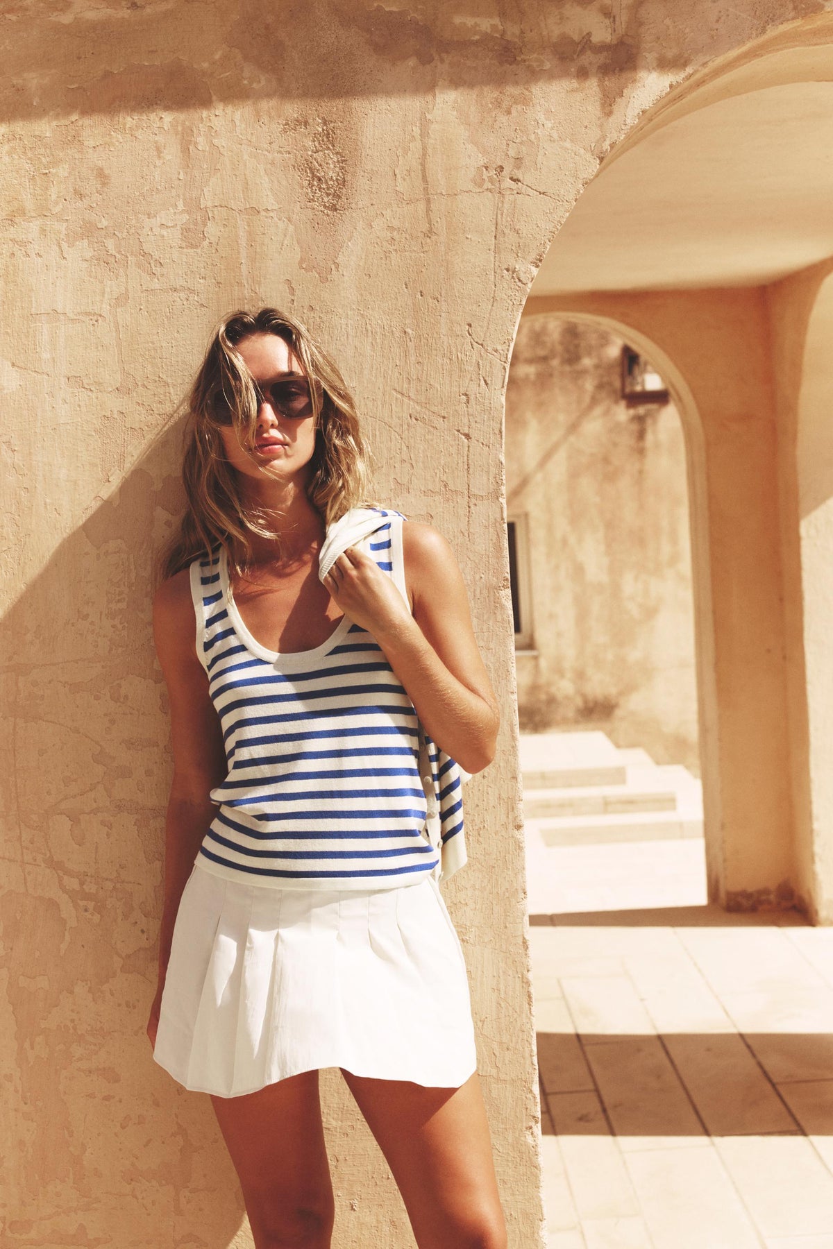 STRIPED KNIT TOP - Image 1