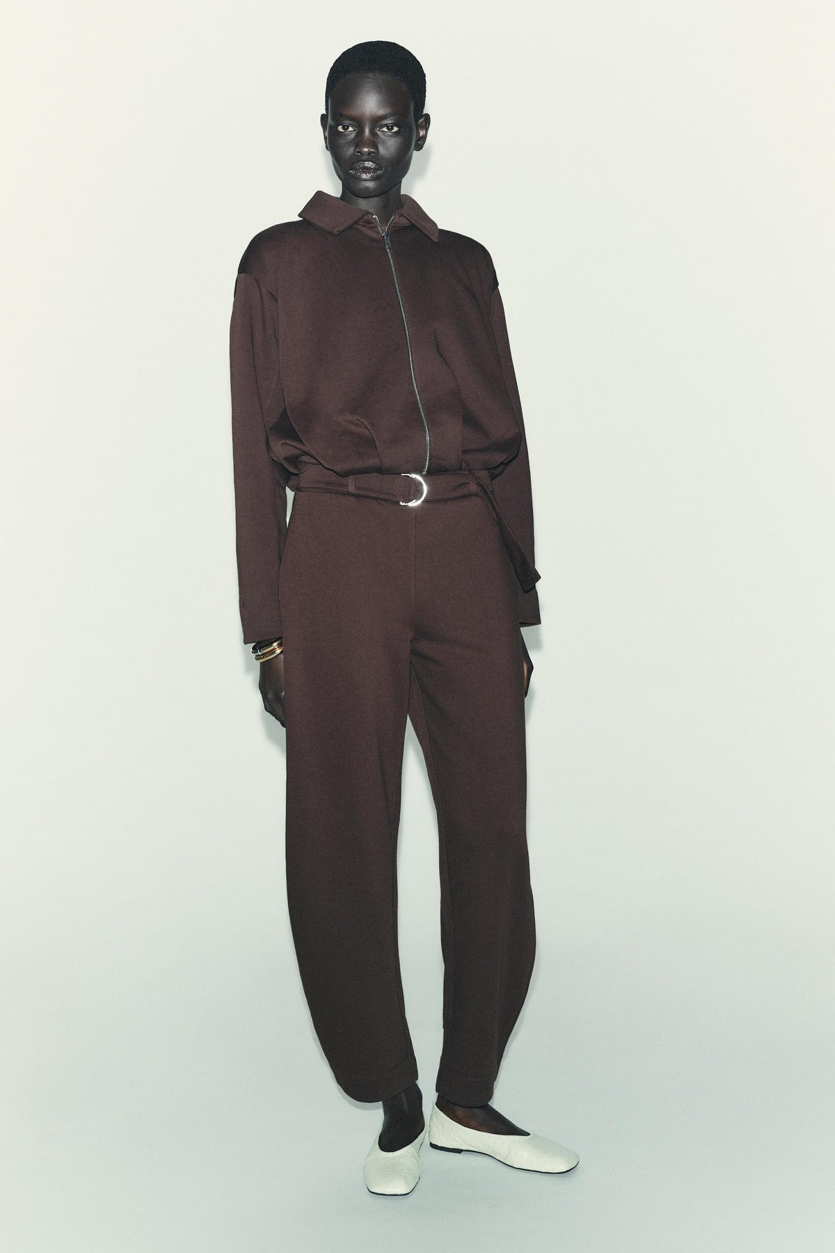Belted Barrel Trousers