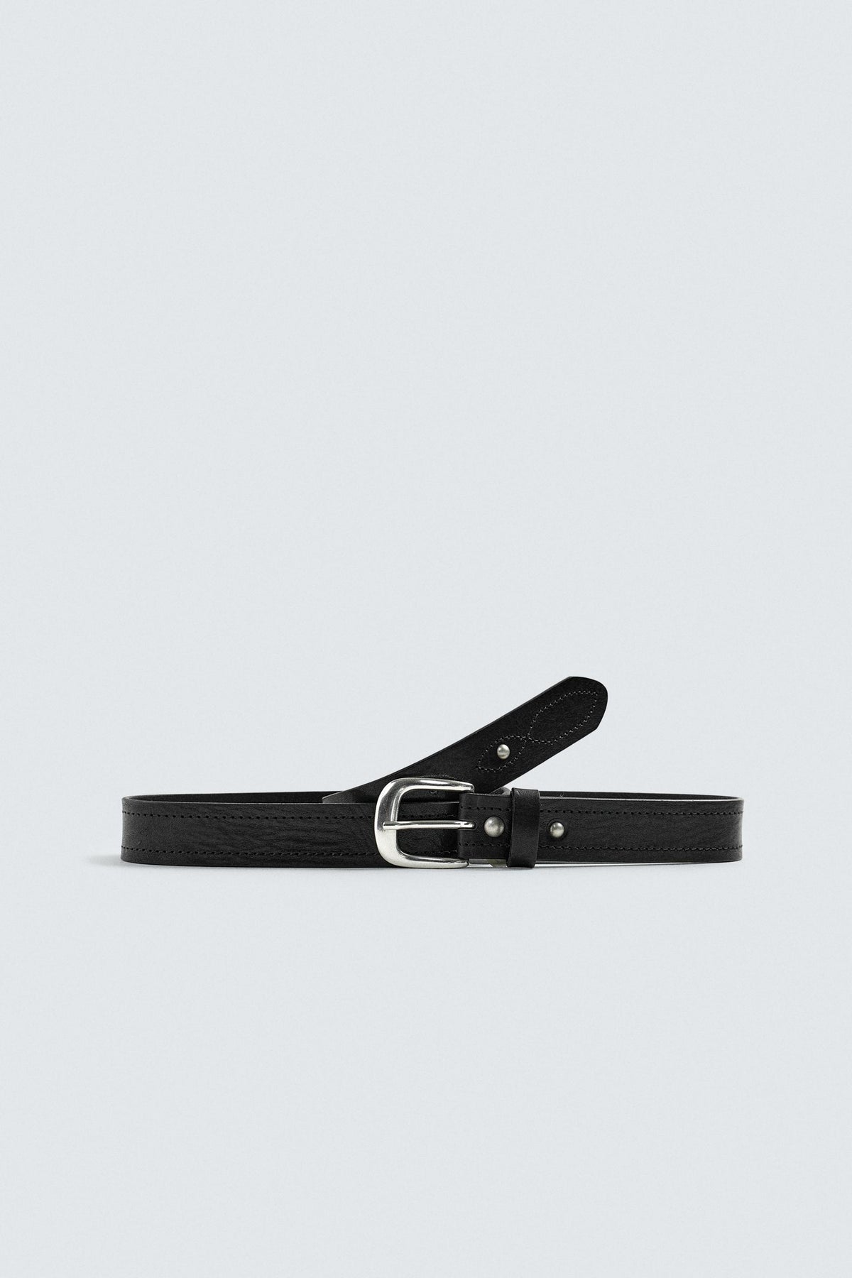 STUDDED LEATHER BELT - Image 1