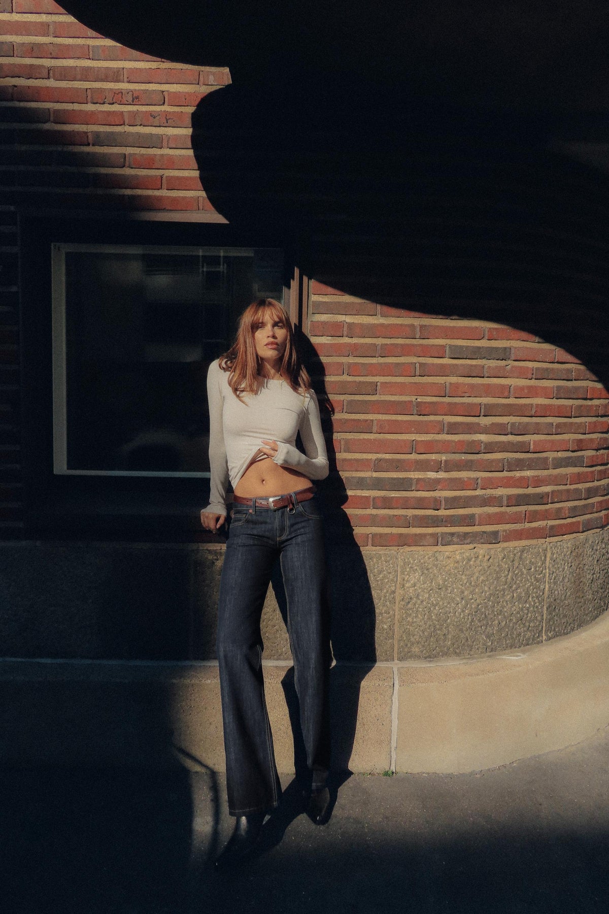 Déifgräifend breet Jeans