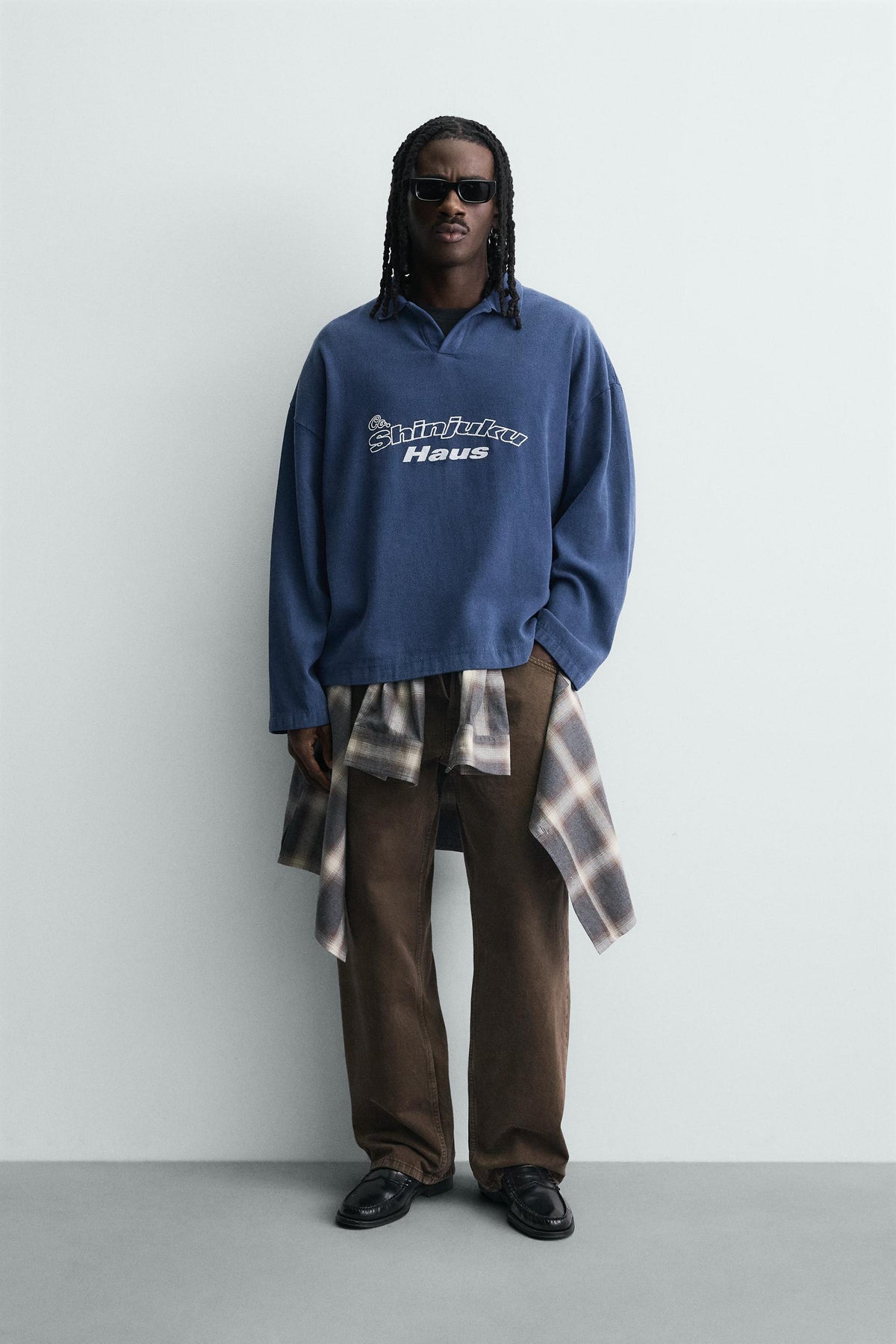 Textured Embroidered Polo