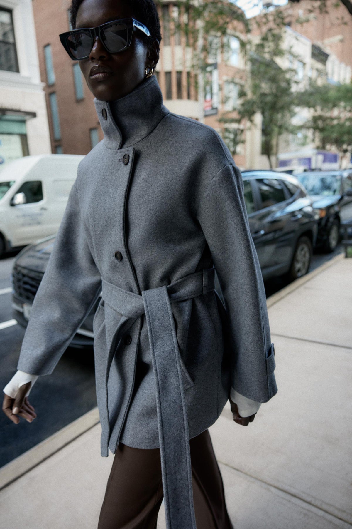 SOFT DOUBLE-POSITION COLLAR COAT - Image 2