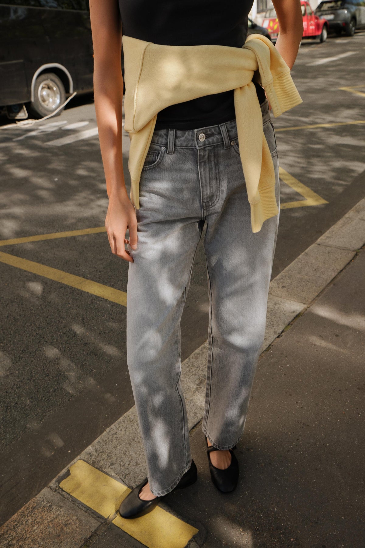 Héich Taille Regular Jeans