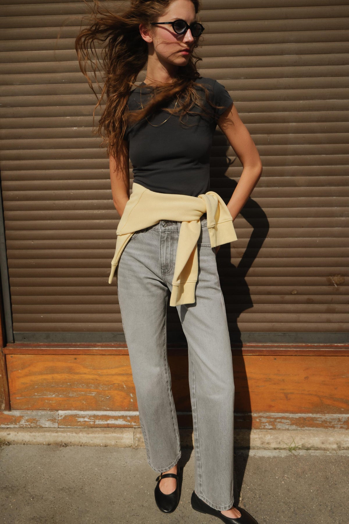 Héich Taille Regular Jeans