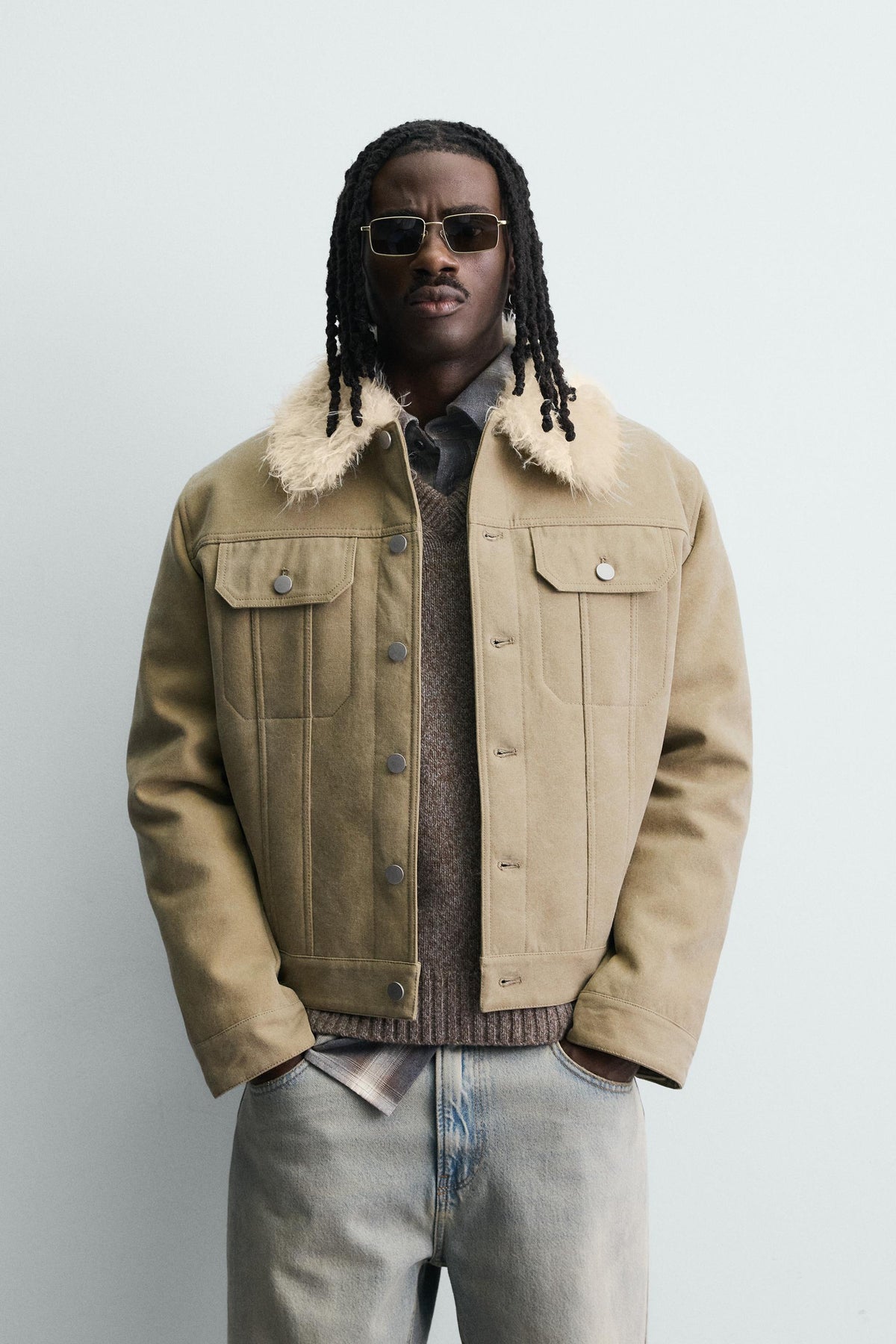 Faux Fur Cotton Jacket