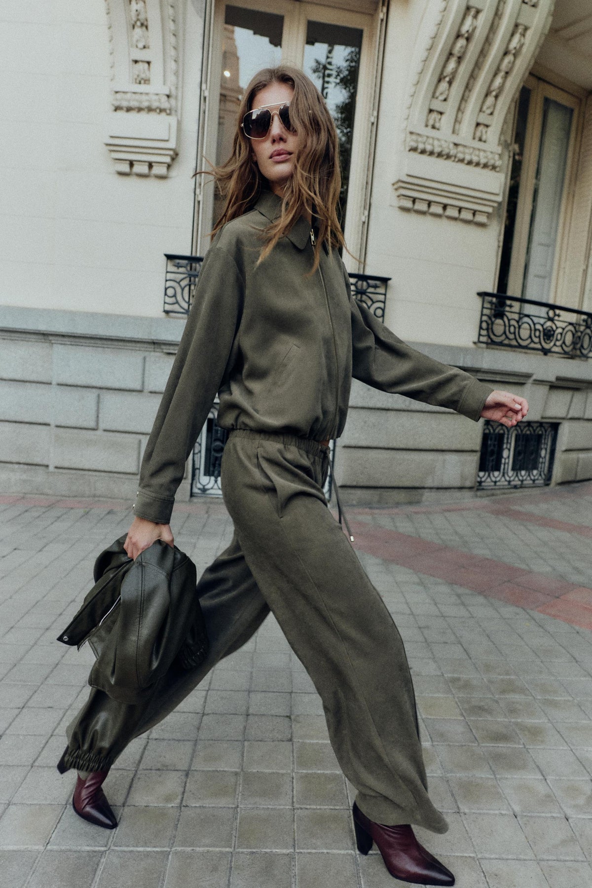Elastic-Waist Wide-Leg Trousers