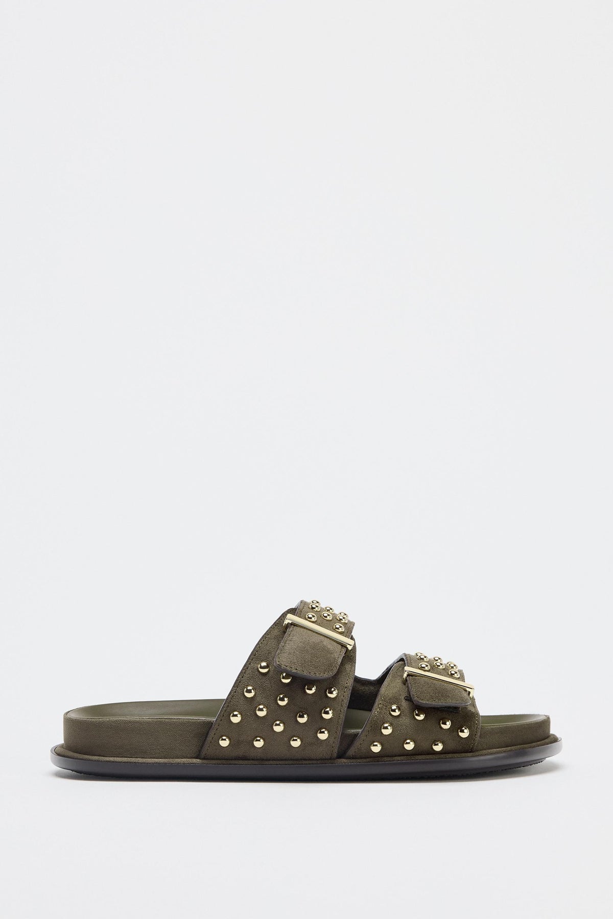 STUDDED BUCKLE SANDALS