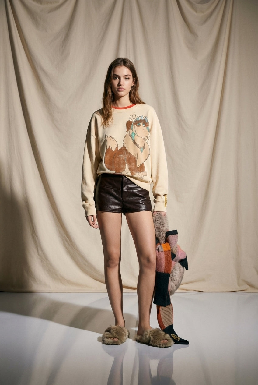 Leather Effect Mini Shorts