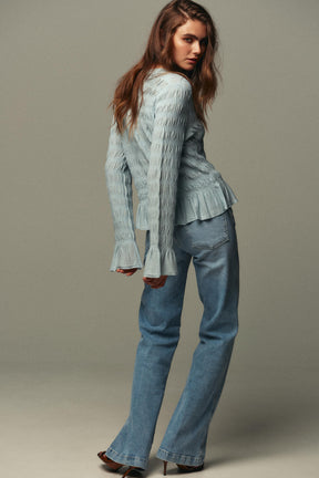 GATHERED KNIT CARDIGAN - Image 5