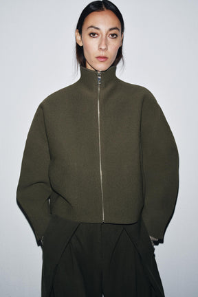 Knit Zip-Up Jacket