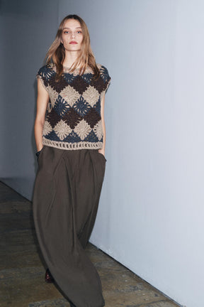 CROCHET KNIT JUMPER WAISTCOAT - Image 2