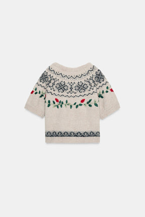 Embroidered Jacquard Jumper