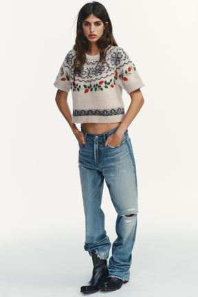 Embroidered Jacquard Jumper