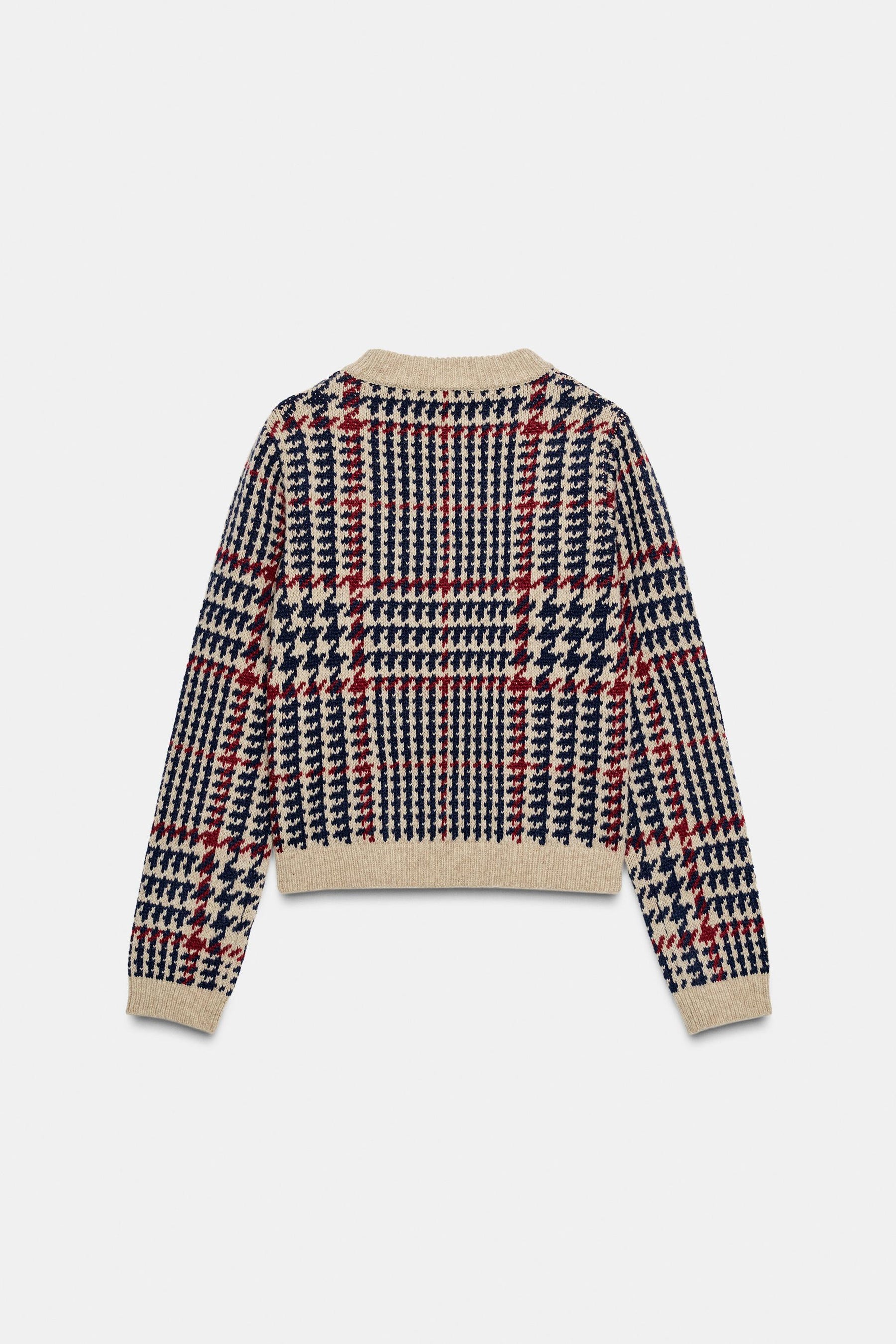 Houndstooth Wool Jumper