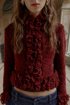 Fringed Knit Cardigan