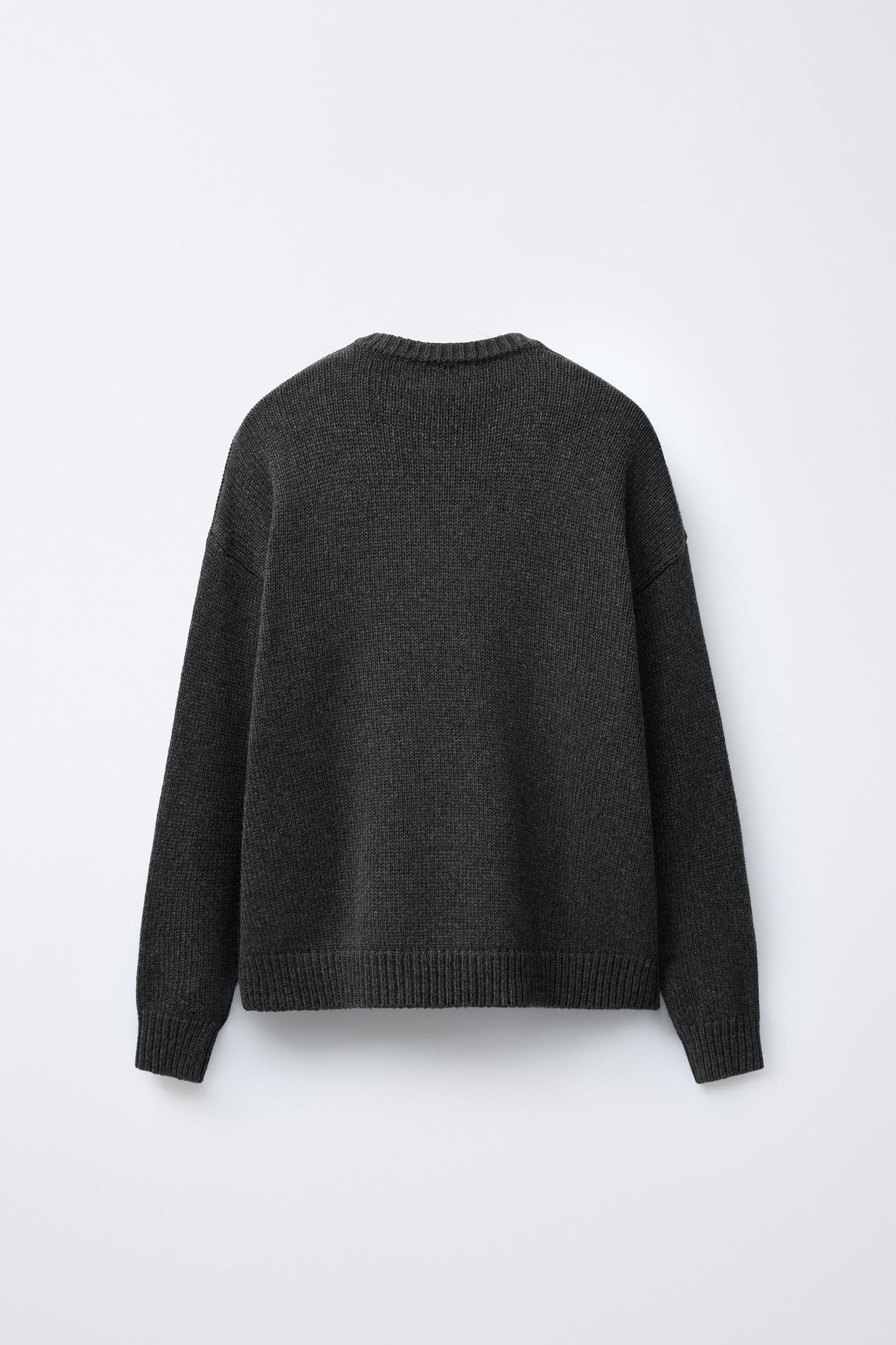 WOOL KNIT JUMPER EMBROIDERED REINDEER HEARTS - Image 2