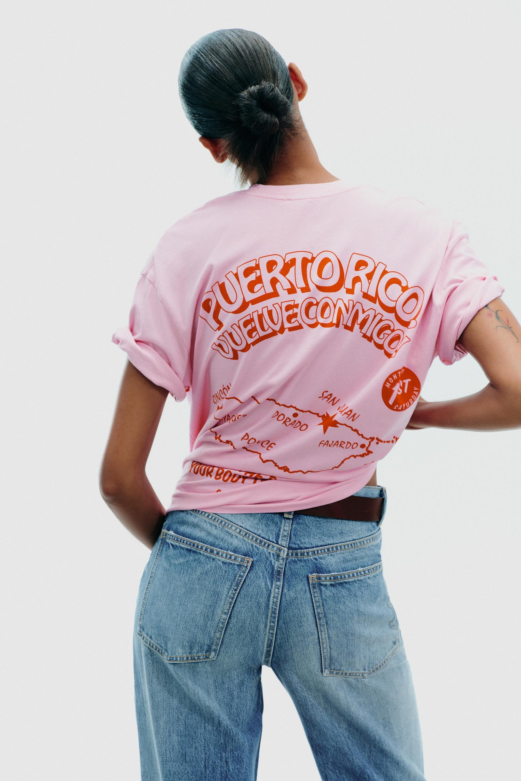 WASHED EFFECT PRINTED T-SHIRT