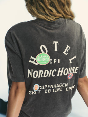 Washed T-Shirt with Printed