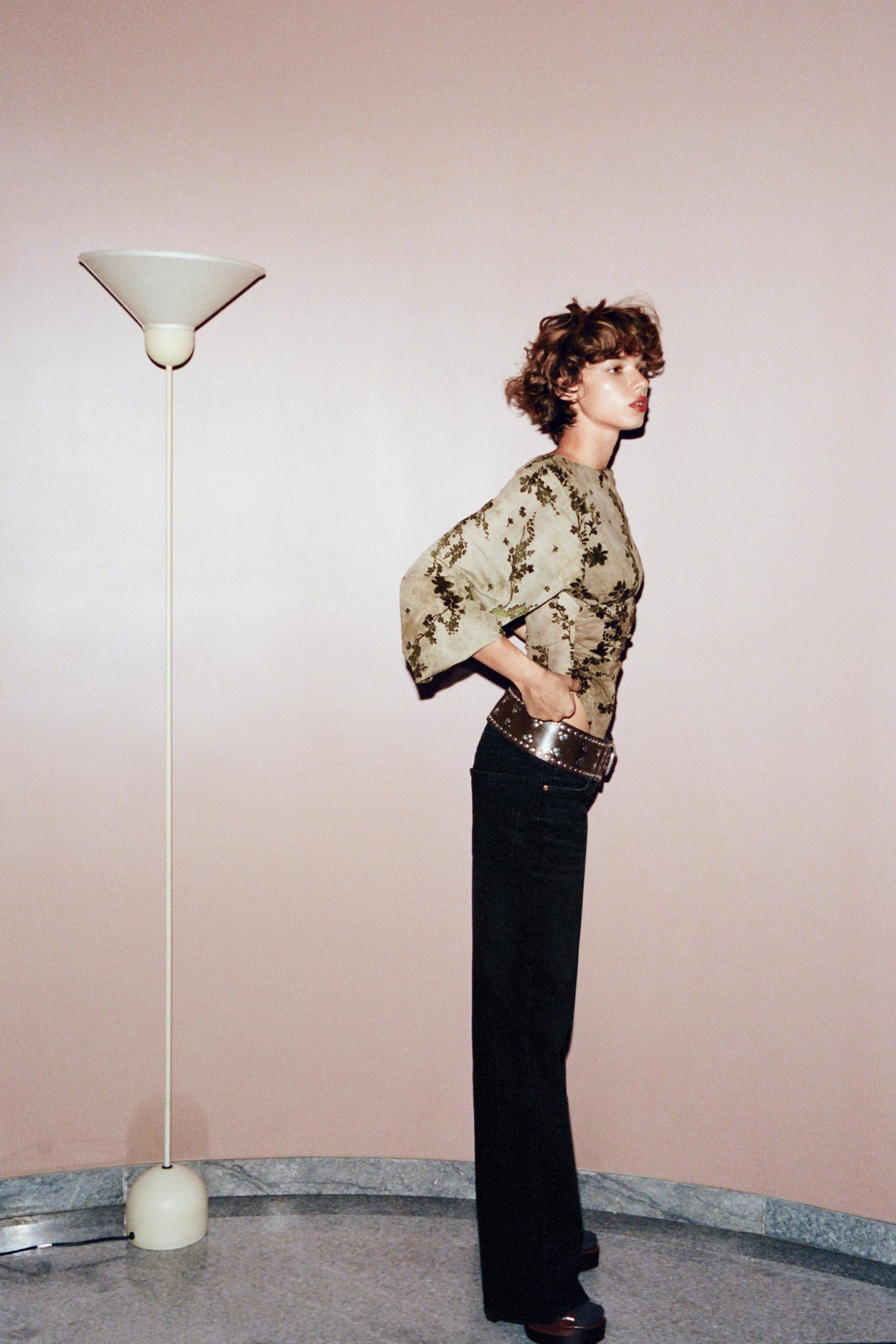 Flocked Tulle Bodysuit