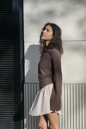 Studded Contrast Fashion Dress