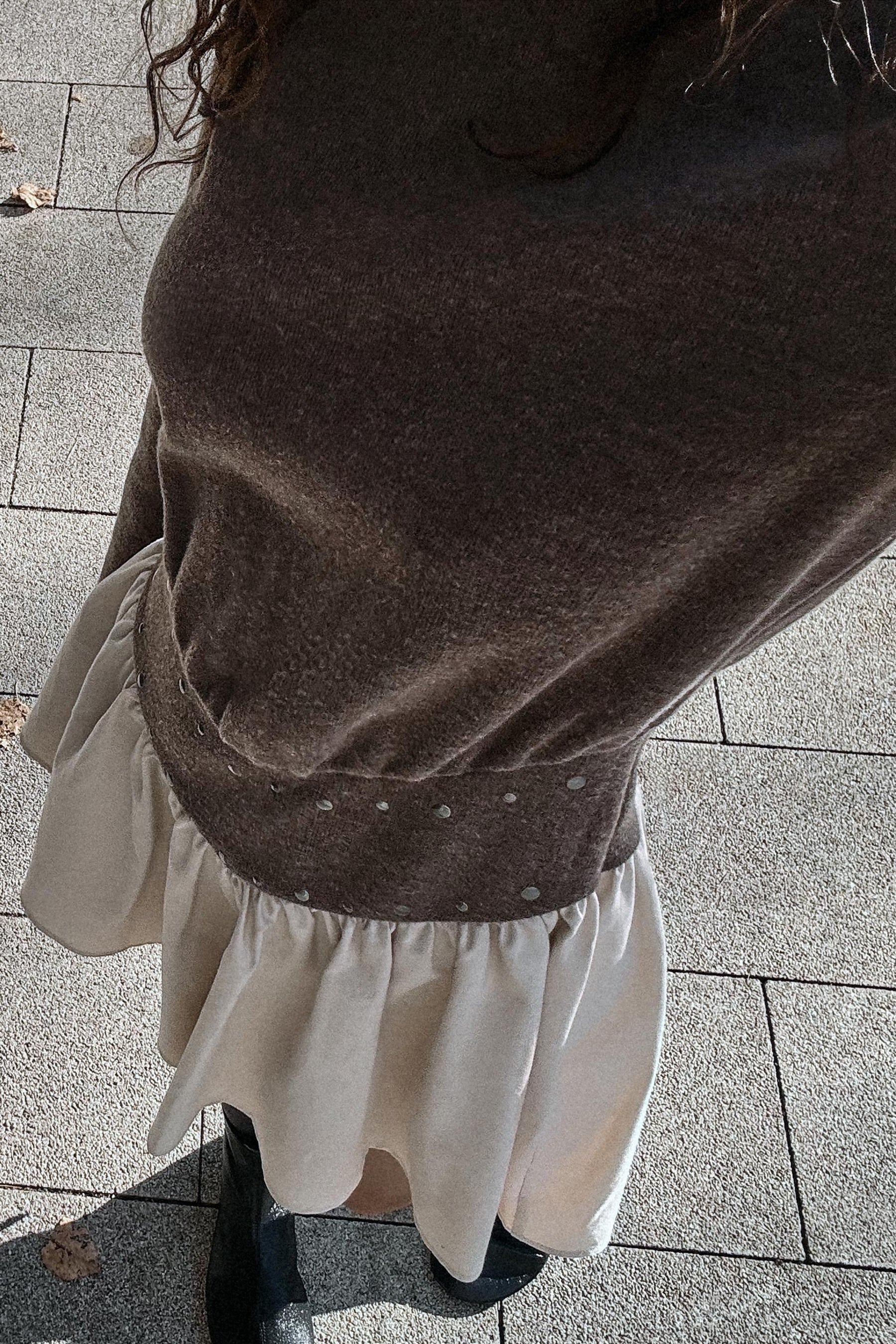 Studded Contrast Fashion Dress