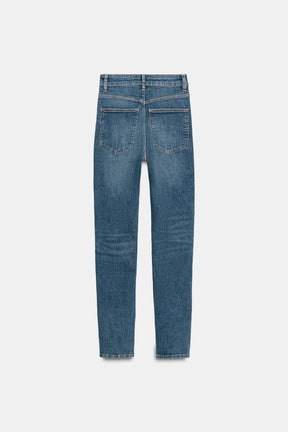 High-waist skinny jeans