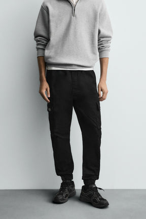 SLIM FIT CARGO TROUSERS - Image 1