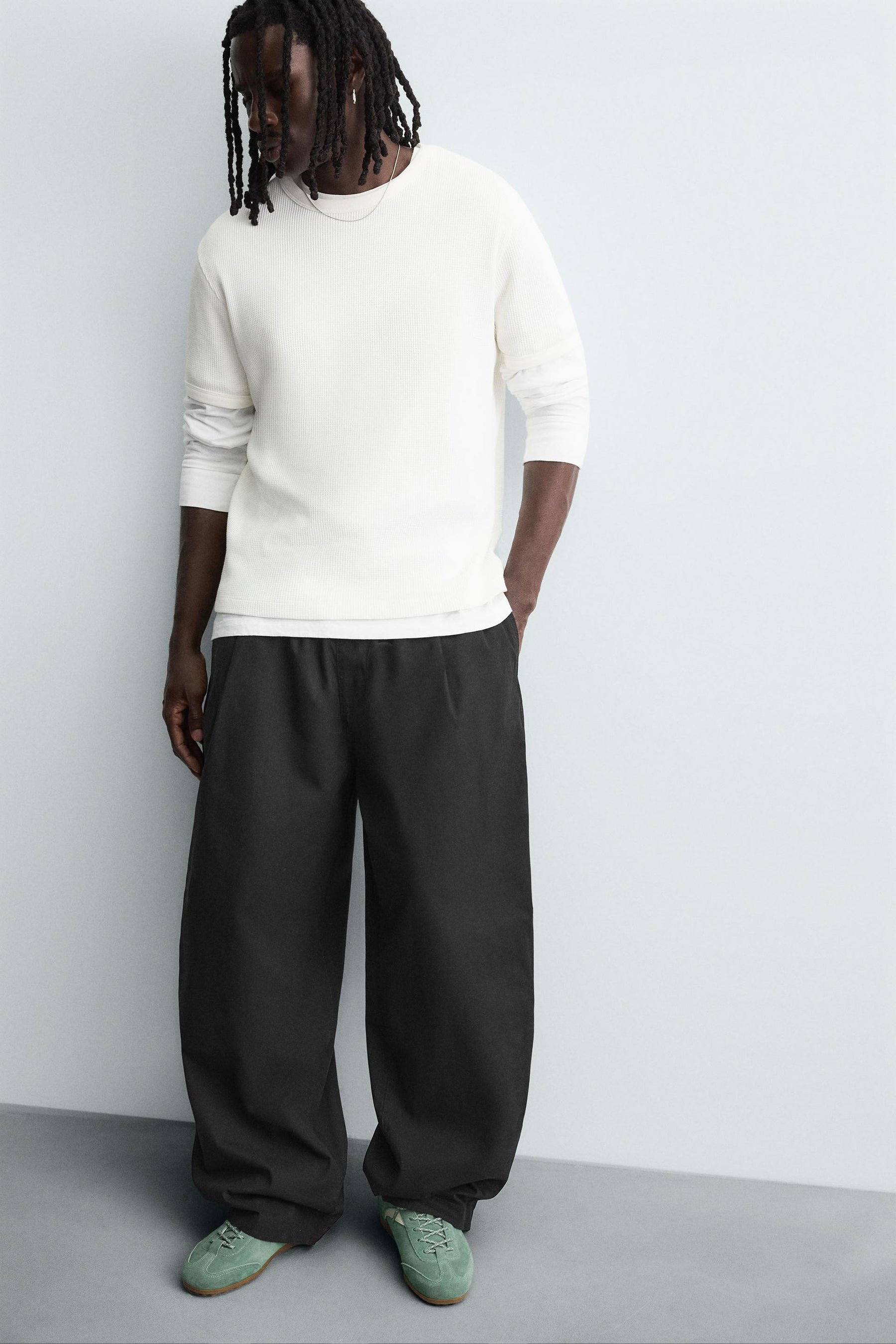 BALLOON FIT PLEATED TROUSERS - Image 5