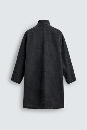 WASHED relaxed fit DENIM COAT - Image 8