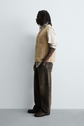 WASHED TOPSTITCHED WAISTCOAT - Image 4