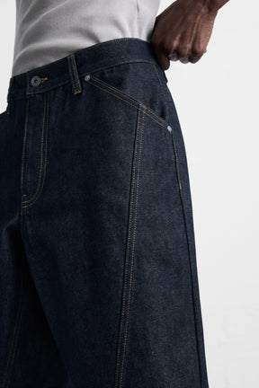 BAGGY FIT DENIM BERMUDA SHORTS WITH STITCHING - Image 5