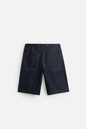 BAGGY FIT DENIM BERMUDA SHORTS WITH STITCHING - Image 7