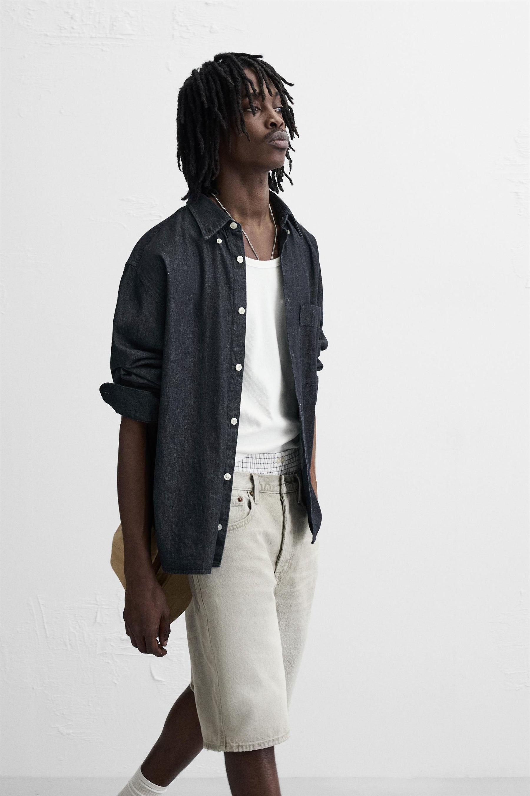 STRAIGHT-LEG DENIM BERMUDA SHORTS - Image 6