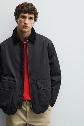 CONTRAST COLLAR PARKA - Image 5