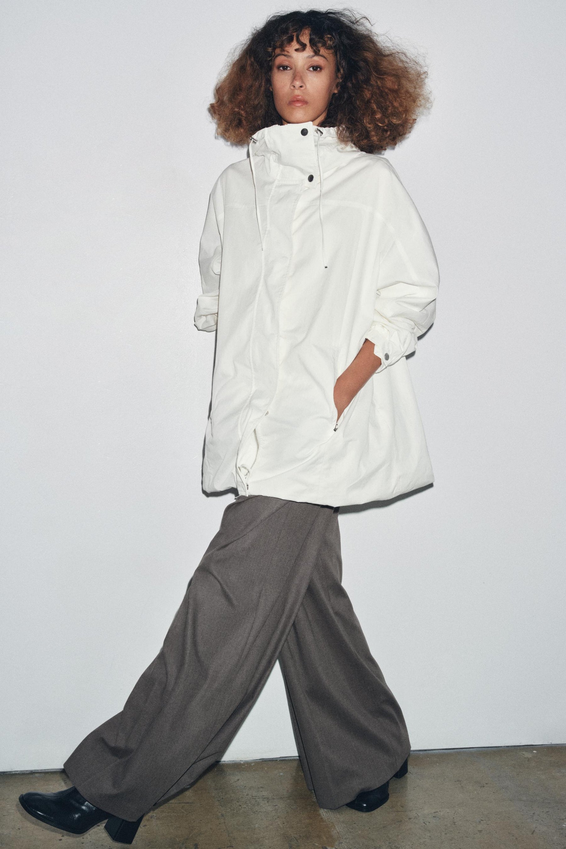 OVERSIZE MULTI-POSITION HOODED PARKA ZW COLLECTION - Image 1