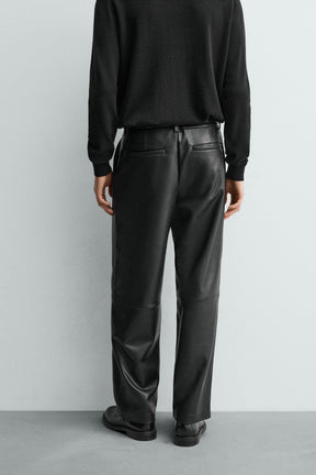 Faux Leather Relaxed Pants