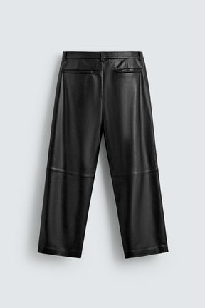 Faux Leather Relaxed Pants