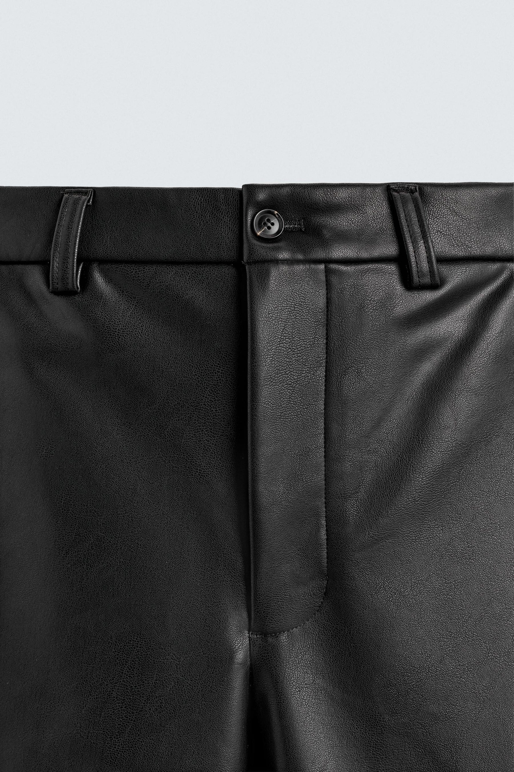 Faux Leather Relaxed Pants