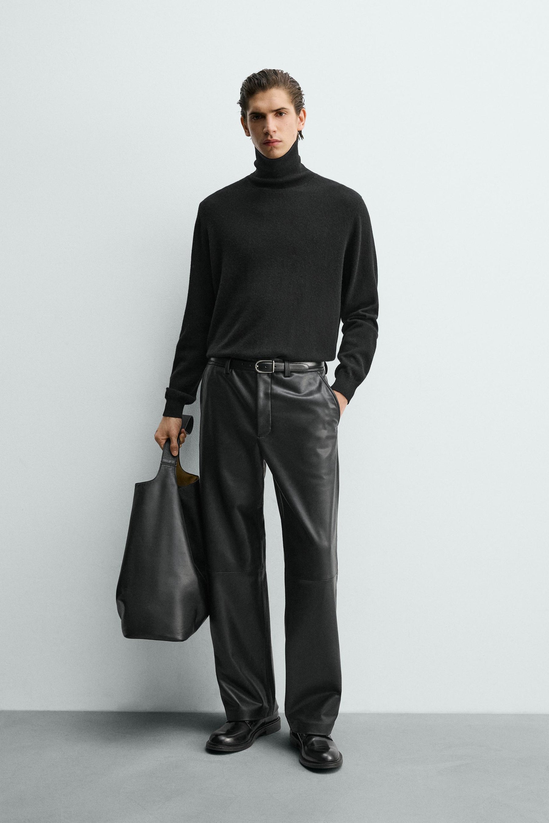 Faux Leather Relaxed Pants