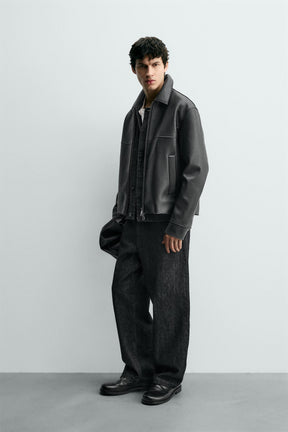 LEATHER EFFECT JACKET - Image 4