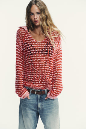 POINTELLE KNIT WOOL POLO SHIRT - Image 2