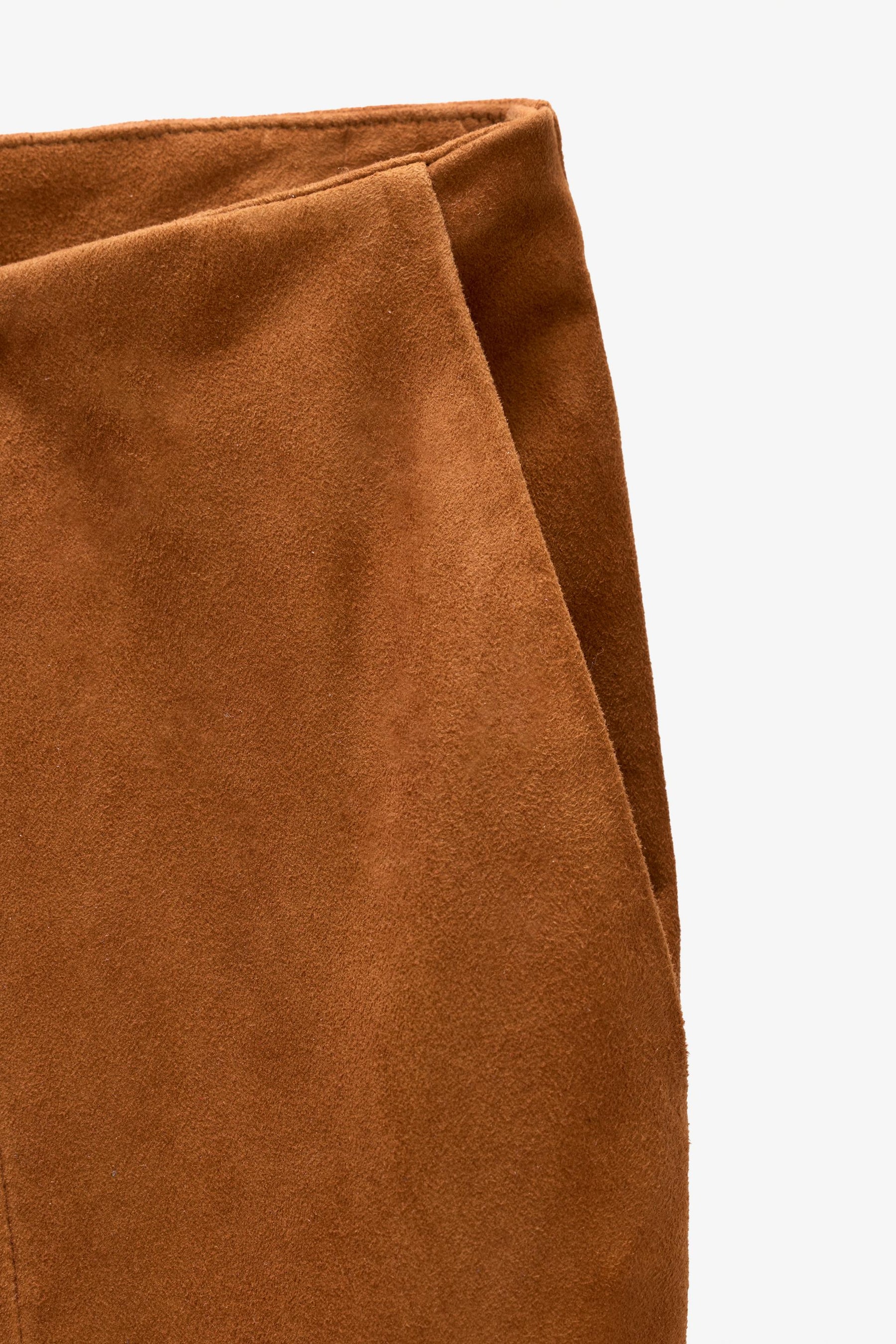 FLARE SUEDE LEATHER TROUSERS