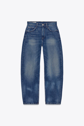 HIGH-WAIST BARREL JEANS