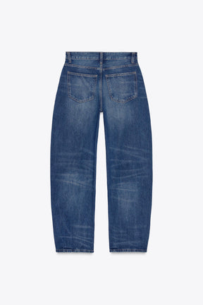 HIGH-WAIST BARREL JEANS