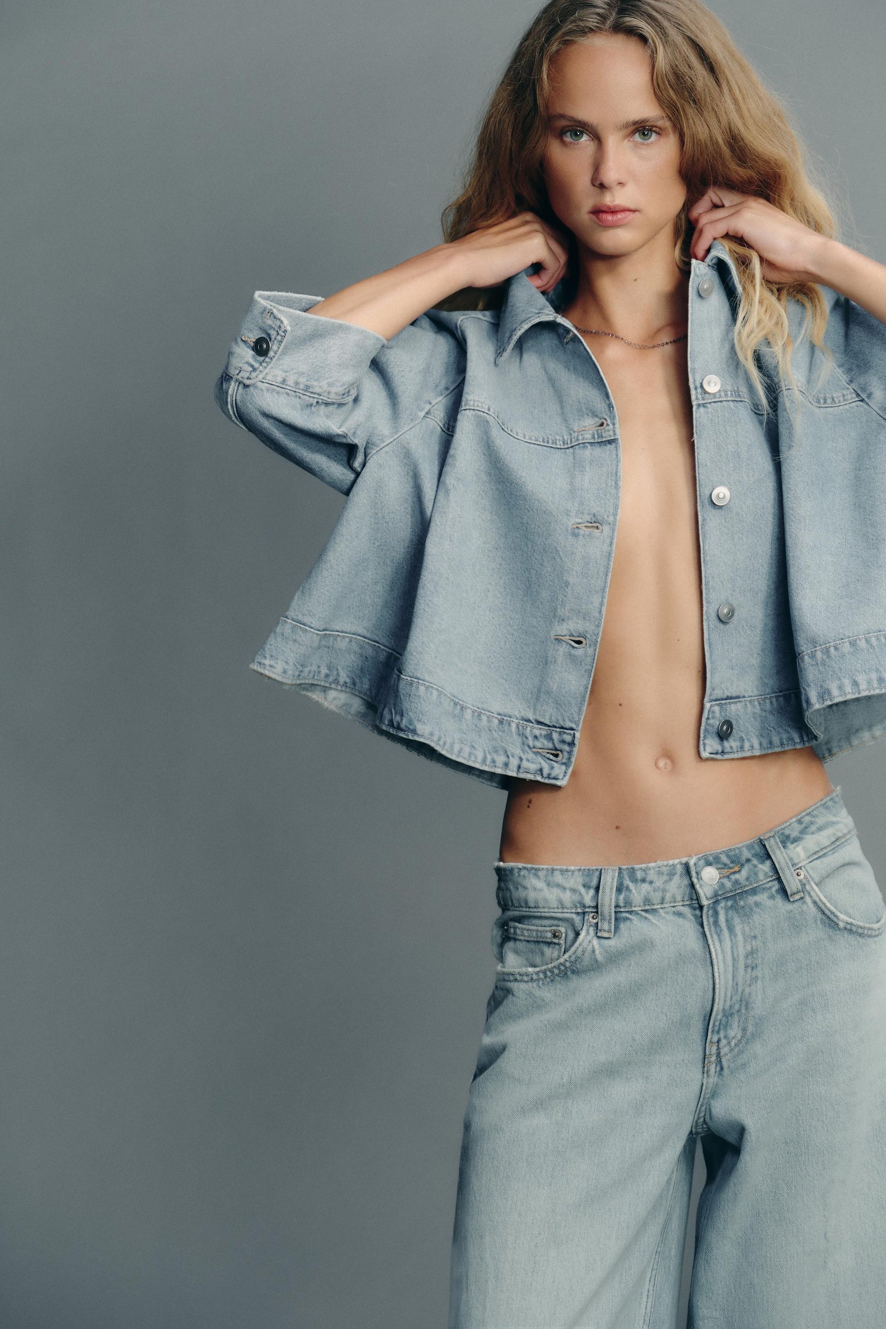 Denim Cape Jacket