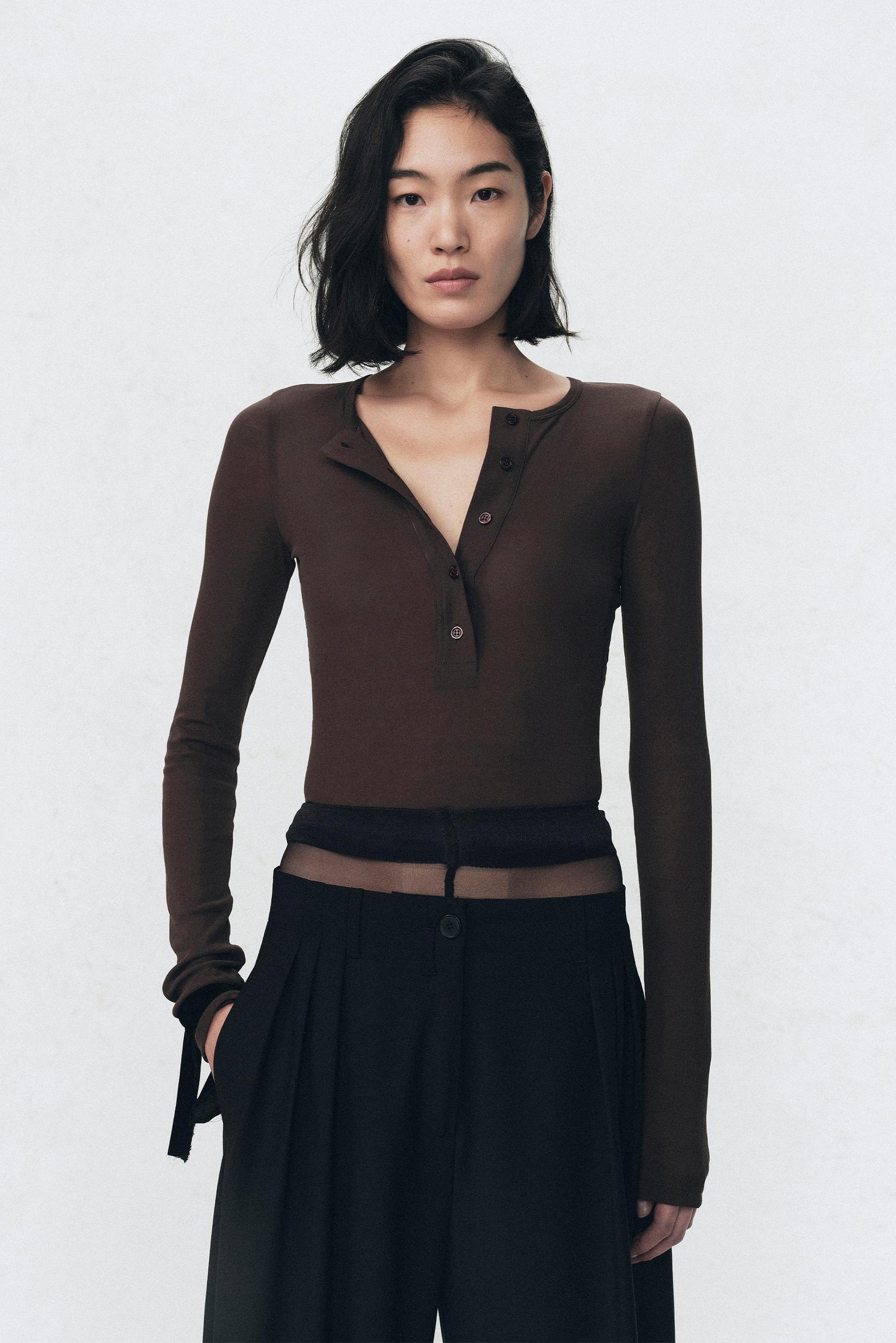 Henley Collar T-Shirt