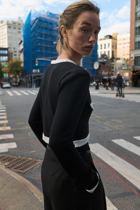 Soft Contrast Cardigan