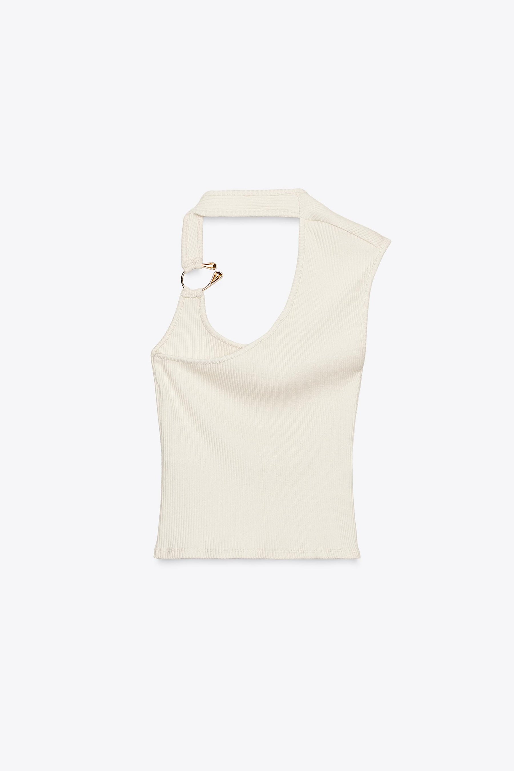 Ribbed Top with Metal